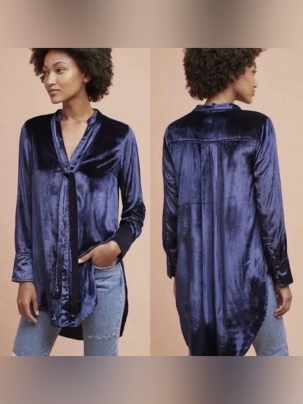 Maeve Velvet Tunic Blouse
